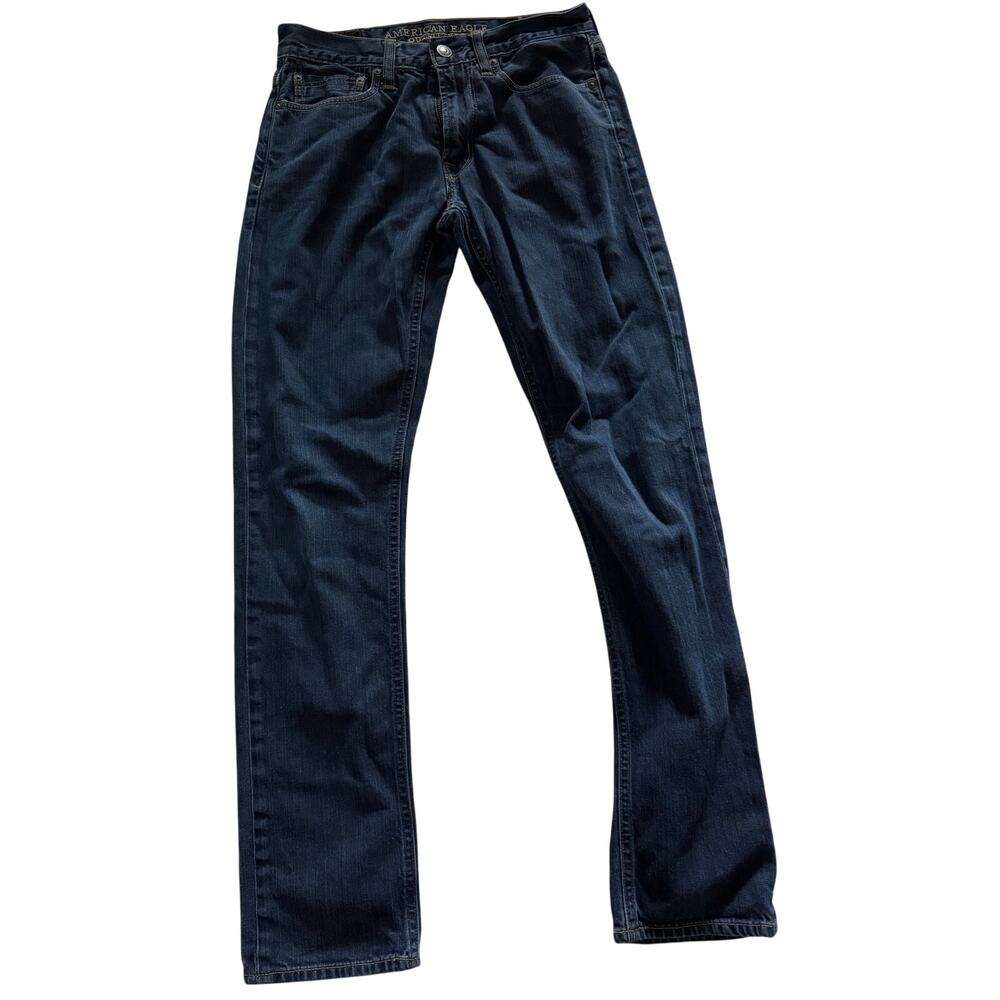 American Eagle Men's Jeans Size 30 X 34 Dark Blue Denim Relaxed Fit